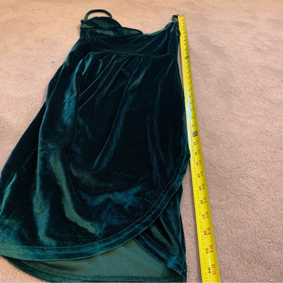 Shein | Emerald Green Velvet Mini Dress - Picture 7 of 8